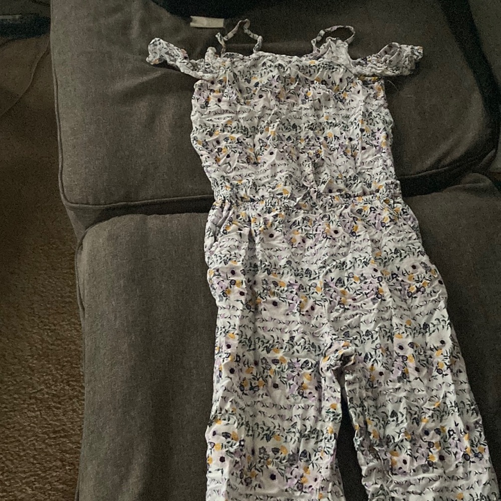 Girls floral jumpsuit